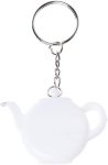 Teapot-Shaped Tape  ABS & Steel Ruler Portable Keychain Ruler Lightweight Measuirng Tool Bag Decoration Present Key Chains Women for Car Keys