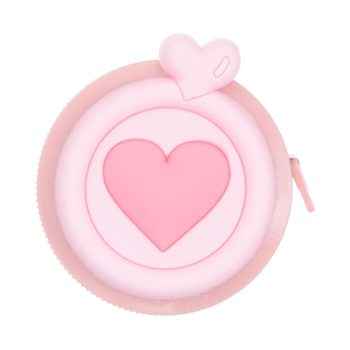 Soft Tape Measure 60-Inch 1.5 Meter Retractable Mini Cartoon Measuring Tape Cute Tape Ruler for Sewing Craft Cloth Body Measurements, Pink Heart
