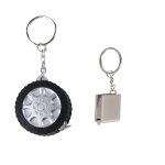 Tape Measure Keychain 2Pcs, 1M Retractable Tape Measure Keychain,Portable Keyring Pull Ruler,Small Stainless Steel Pocket Tape Measure Keychain