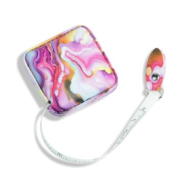 Mini Retractable Soft Tape Measure for Sewing, Cloth, Fabric & Body Measurements - Pink