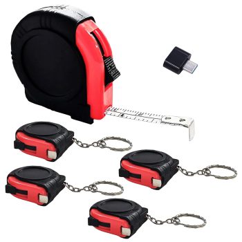 Kids Tape  3ft/1m, Inch/Metric Tape  with Slide Lock, 5 Pack Measuring Tape Retractable, Mini Tape ,Pocket Tape s Keychains for Daily Use  Convertor