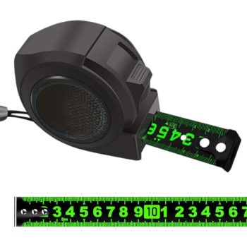 7 M Steel Measuring Tape - High Contrast Dark Mode Easy Read Fluorescent Tape  for Low Light Visibility - Heavy Duty Self-Locking Thicken Measuring Tape Retractable(Black)