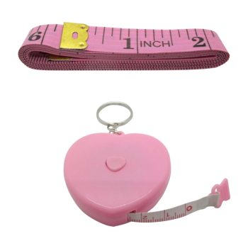 Pink Measuring Tape (Set of 2) - for Sewing, Seamstress, Tailor, Cloth, Waist, Crafting, Fitness - Retractable, Dual Sided Multipurpose - Accurate & Precise