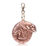 1Pcs Portable Chameleon Tape  Ruler Retractable  Tape Keychain Metric Measuring Tape 2m/6.5ft (Rose Gold)