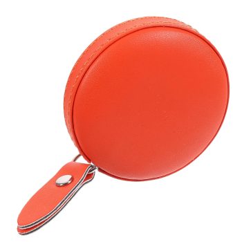 Sewing Tape , 150 cm 60 Inch Leather Retractable Body Measuring Tape，Tailor Fabric Small Tape  for Body Fabric Sewing (1 Pack, Orange)