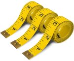 Tape  Body Measuring Tape 3 Pack Soft Fabric Measuring Tape for Sewing Cloth ment,Double Scale Tailor Ruler for Weight Loss (Yellow)
