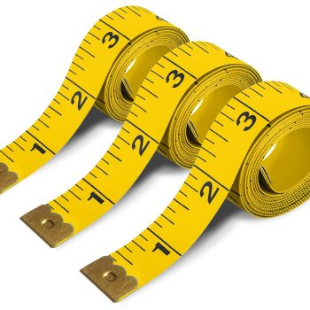 Tape  Body Measuring Tape 3 Pack Soft Fabric Measuring Tape for Sewing Cloth ment,Double Scale Tailor Ruler for Weight Loss (Yellow)