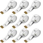 Tape  Body Measuring Tape Seamstress Tape  9 Pack Soft Cloth Fabric Measuring Tape for Sewing Cloth ment, Double Scale Tailor Ruler for Weight Loss (White)